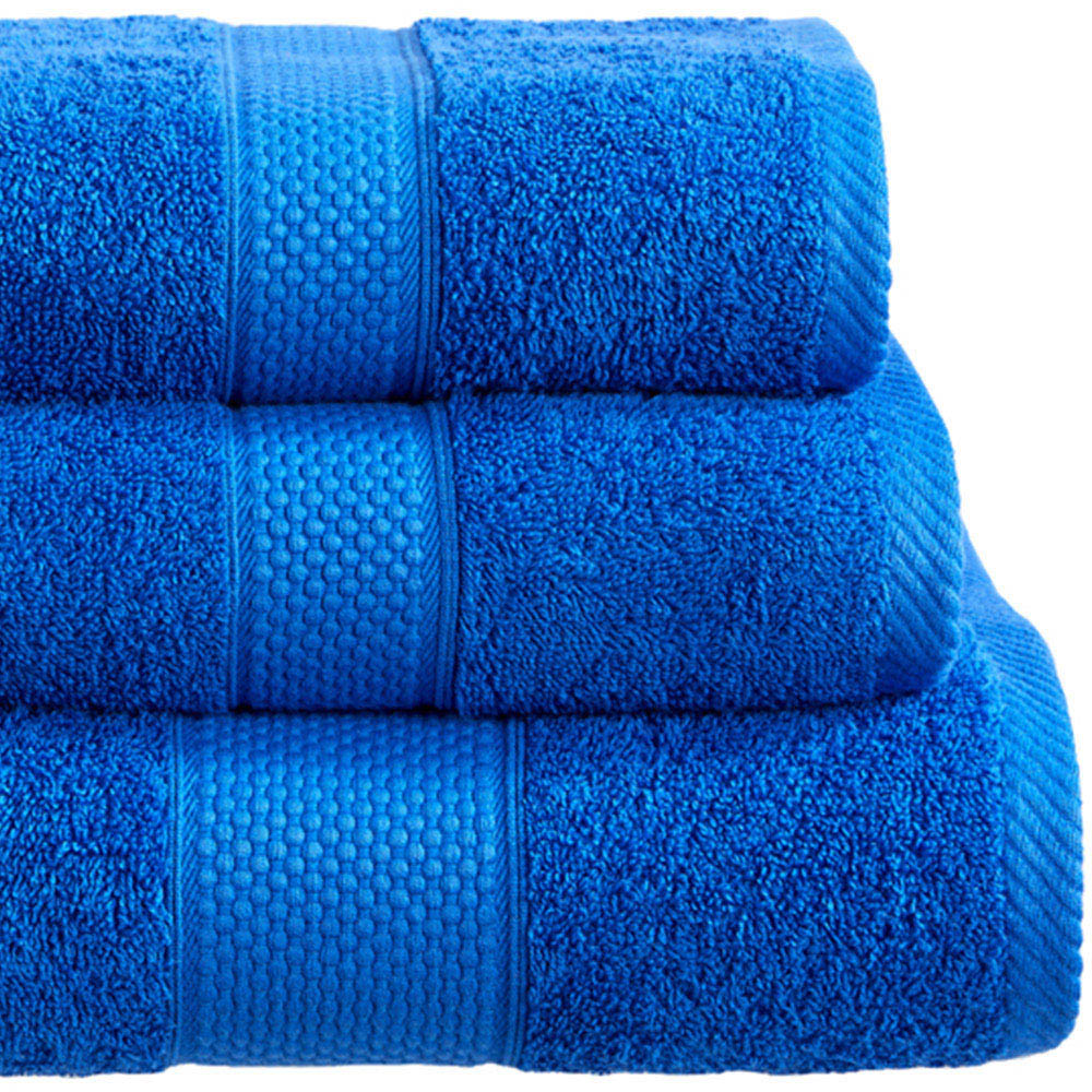 Imperial Ringspun Combed Cotton Royal Blue Turkish Hand Towel 2 Pack Image 2