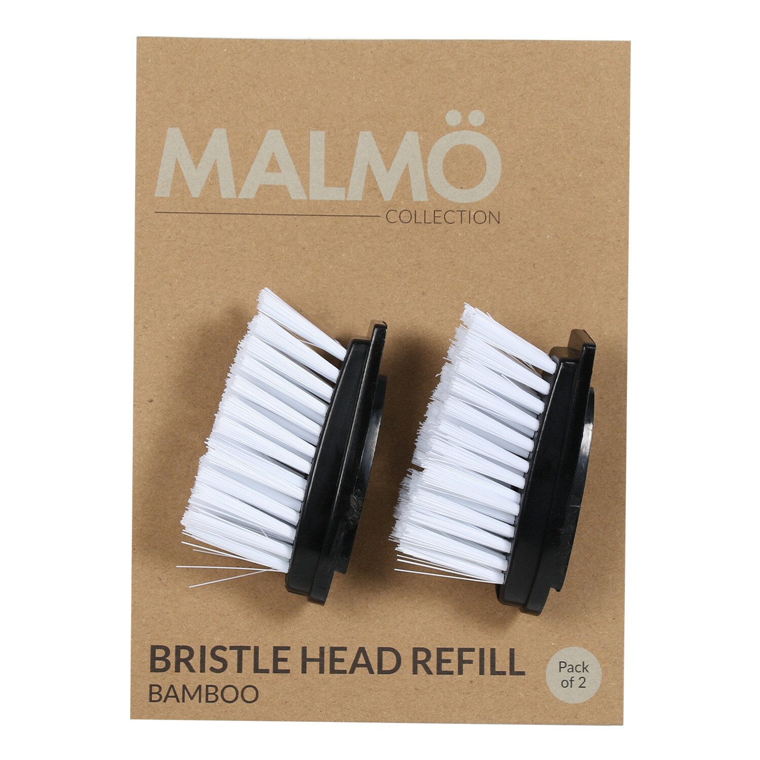 Pack of 2 Malmo Bamboo Bristle Refill Heads Image
