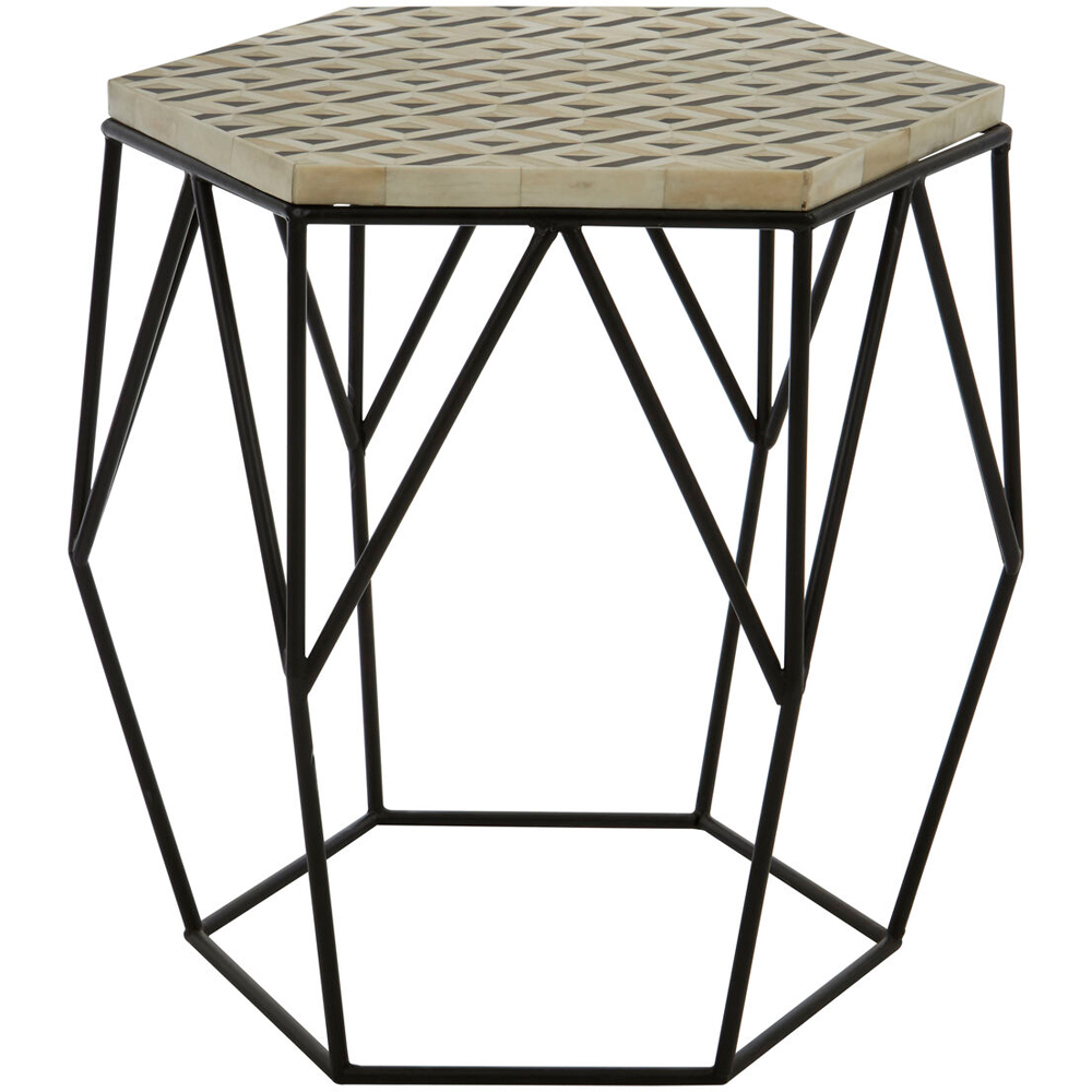 Premier Housewares Harlo Black Frame Side Table Image 2