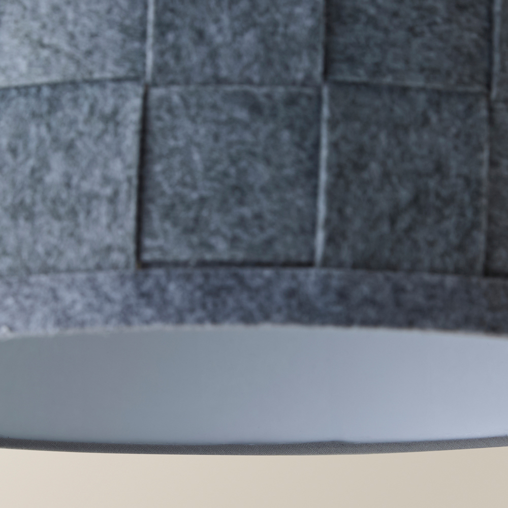ValueLights Monza Grey Felt Weave Small Drum Shade Image 3