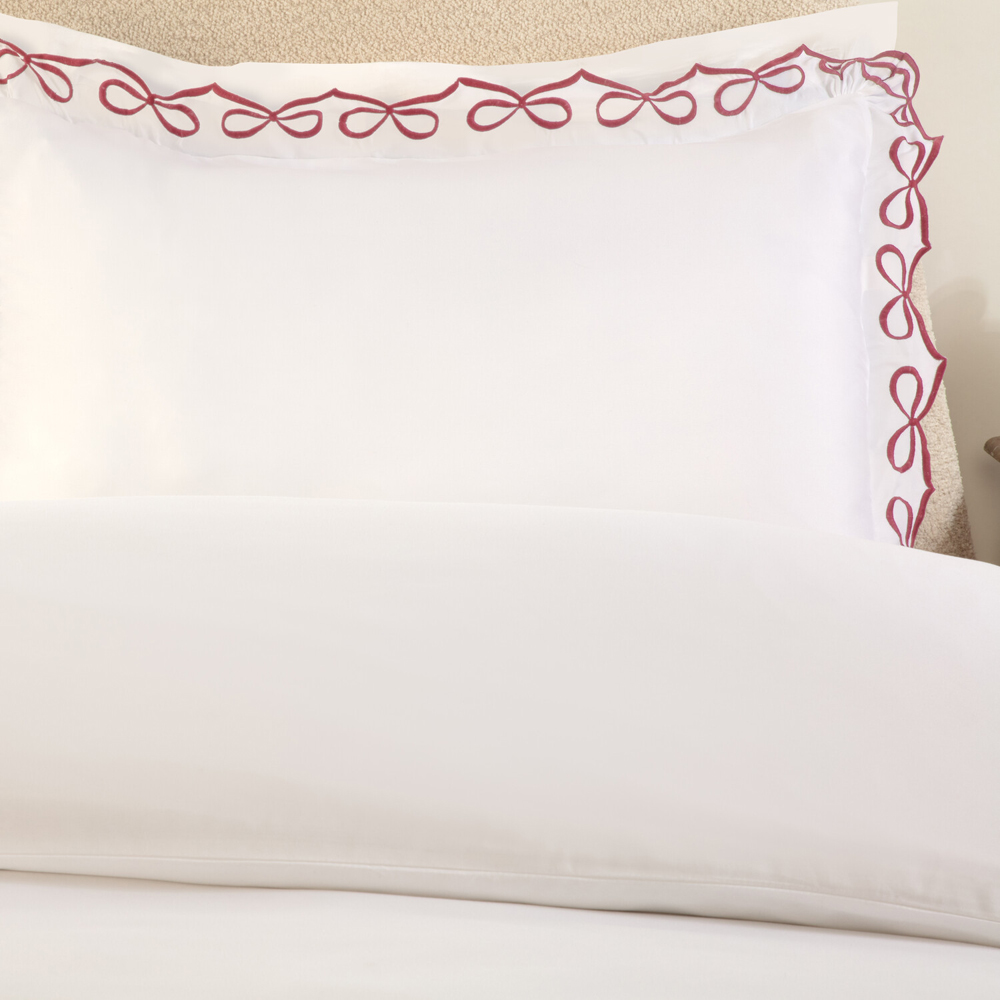 Festive Bows Embroidered Duvet Set Superking Image 3