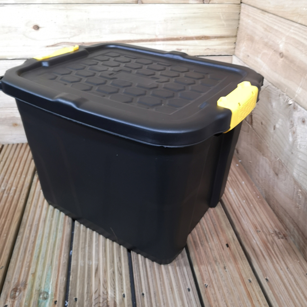 Samuel Alexander 42L Black Heavy Duty Lockable Storage Tub Image 5