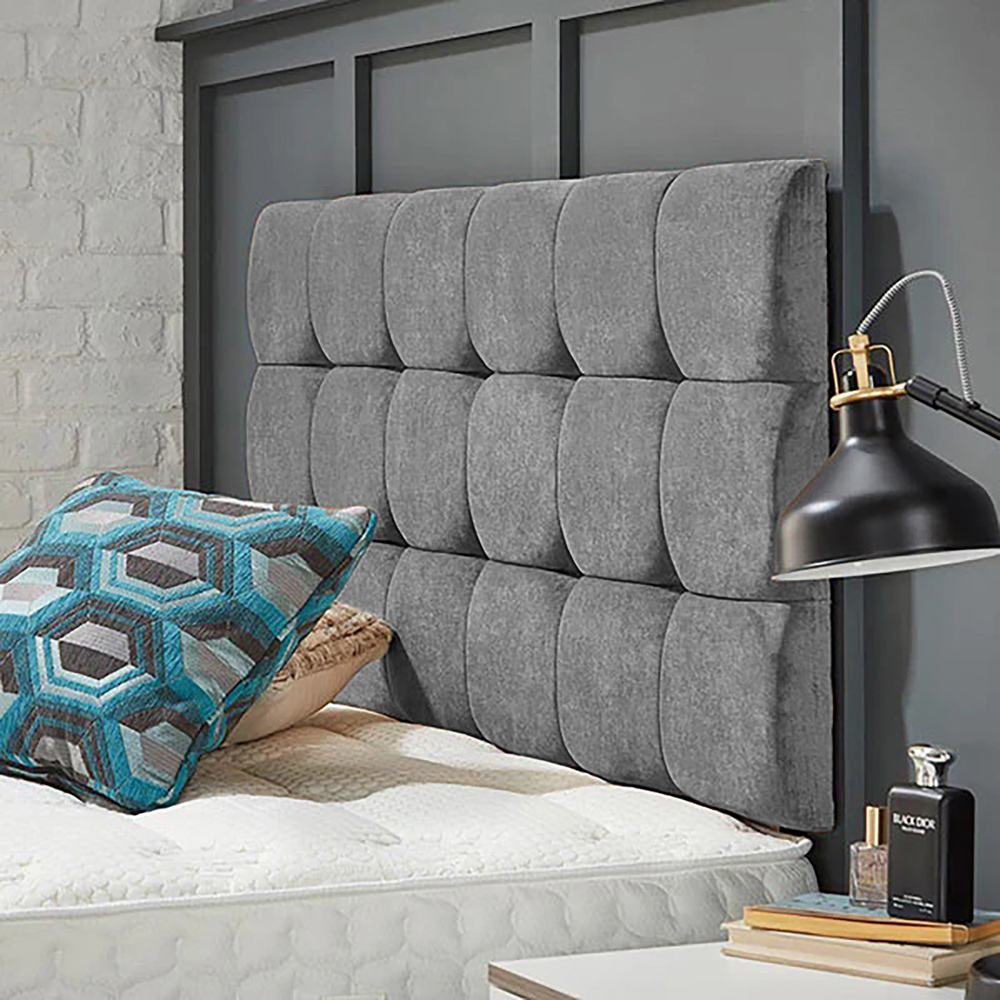 Eleganza Home Winston Double Silver Naples Strutted Headboard Image 2