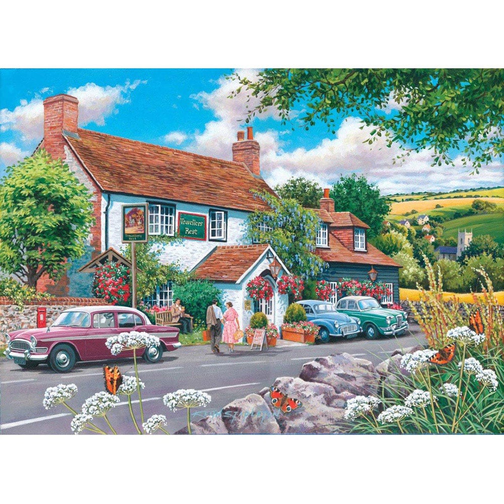 The House of Puzzles Travellers Rest 500 Piece Jigsaw Puzzle Image