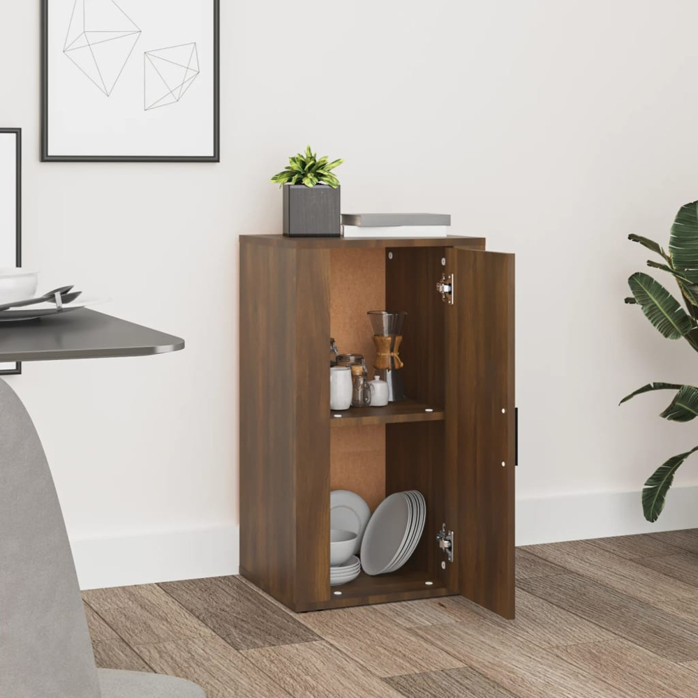 vidaXL Single Door Brown Sideboard Image 7