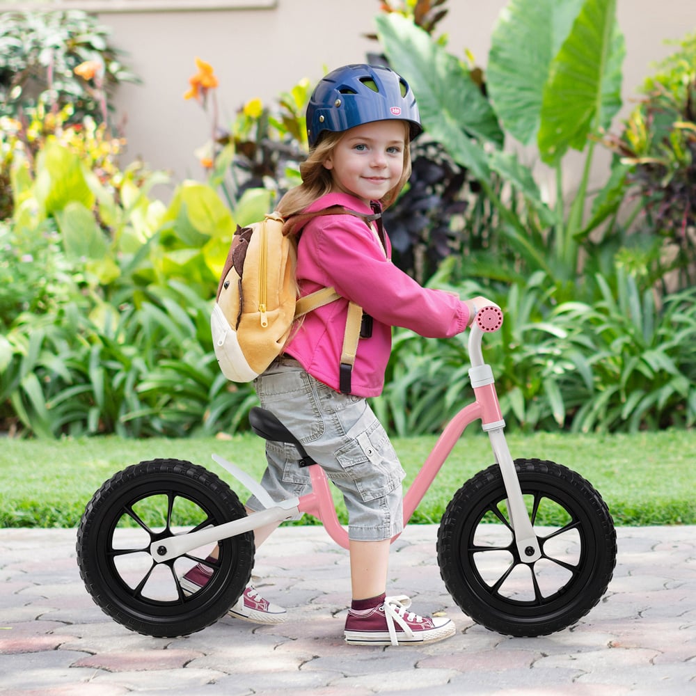 Costway 12 inch Kids Pink Balance Bike with Adjustable Handle and Seat Image 4