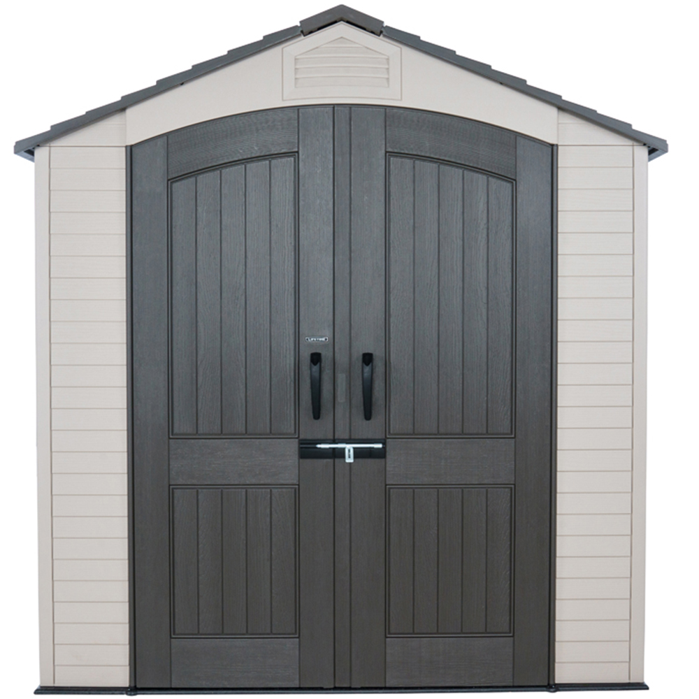 Lifetime Products 7 x 7ft Tan Outdoor Storage Shed Image 3