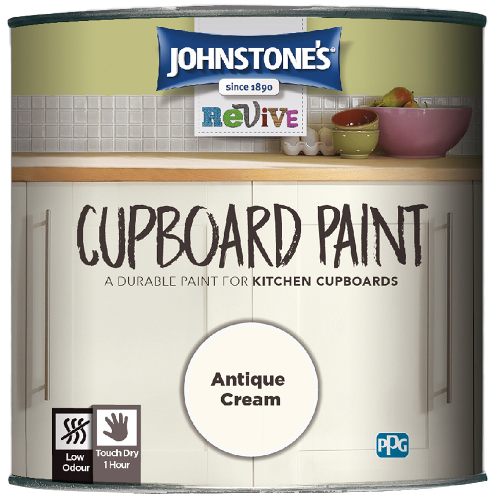 Johnstone's Revive Antique Cream Satin Cupboard Paint 750ml Image 3