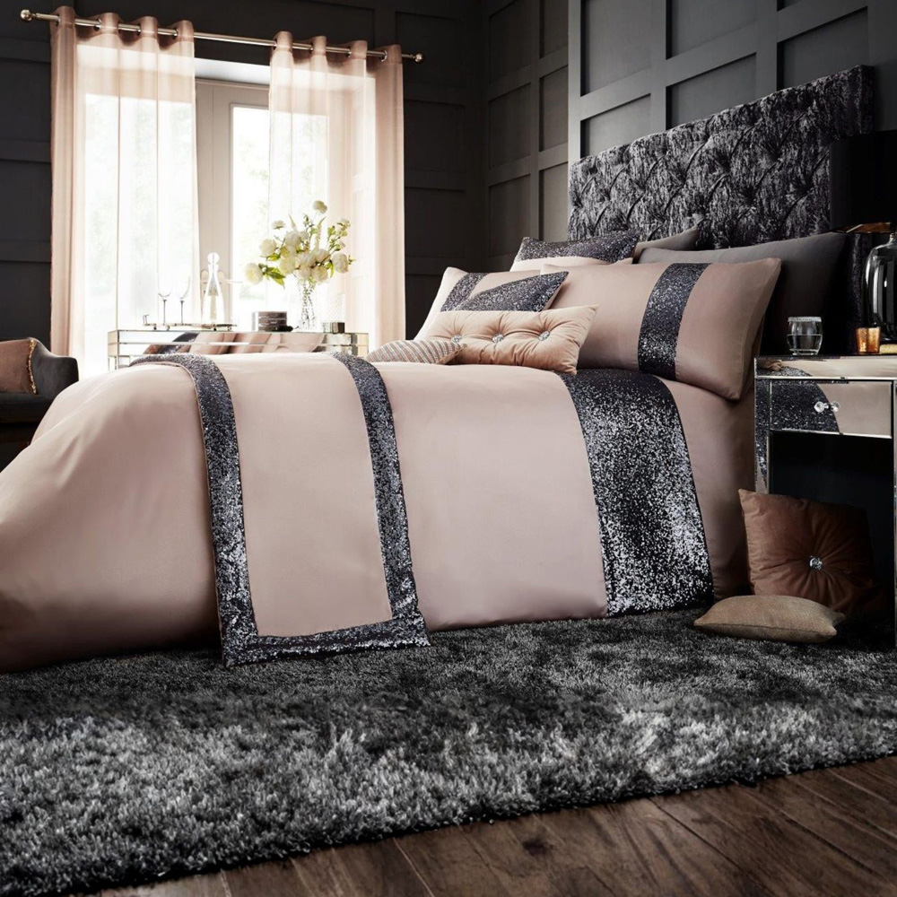 Smart Living Double Chambray Glamorous Duvet Set Image 3