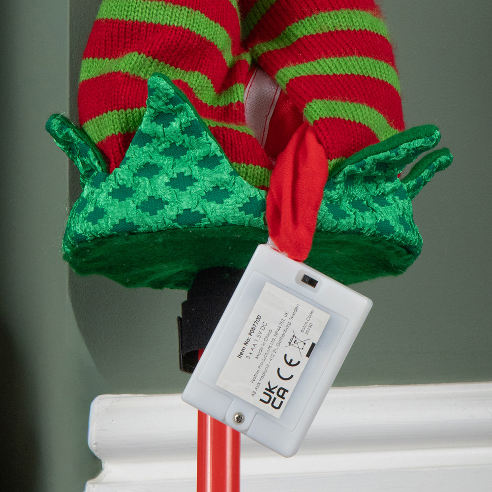 Samuel Alexander Soft Animated Elf Kicking Legs Christmas Decoration 55cm Image 6