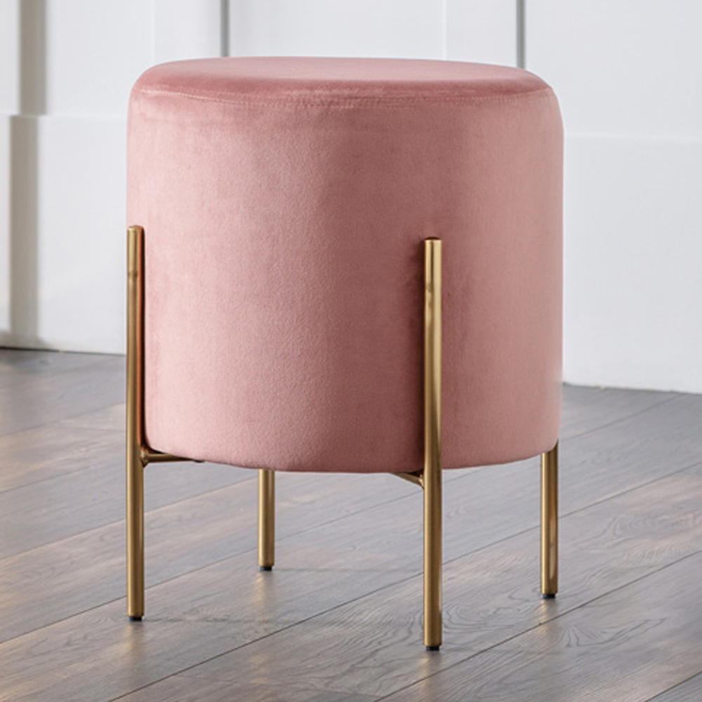 Julian Bowen Harrogate Pink Dressing Table Stool Image 1