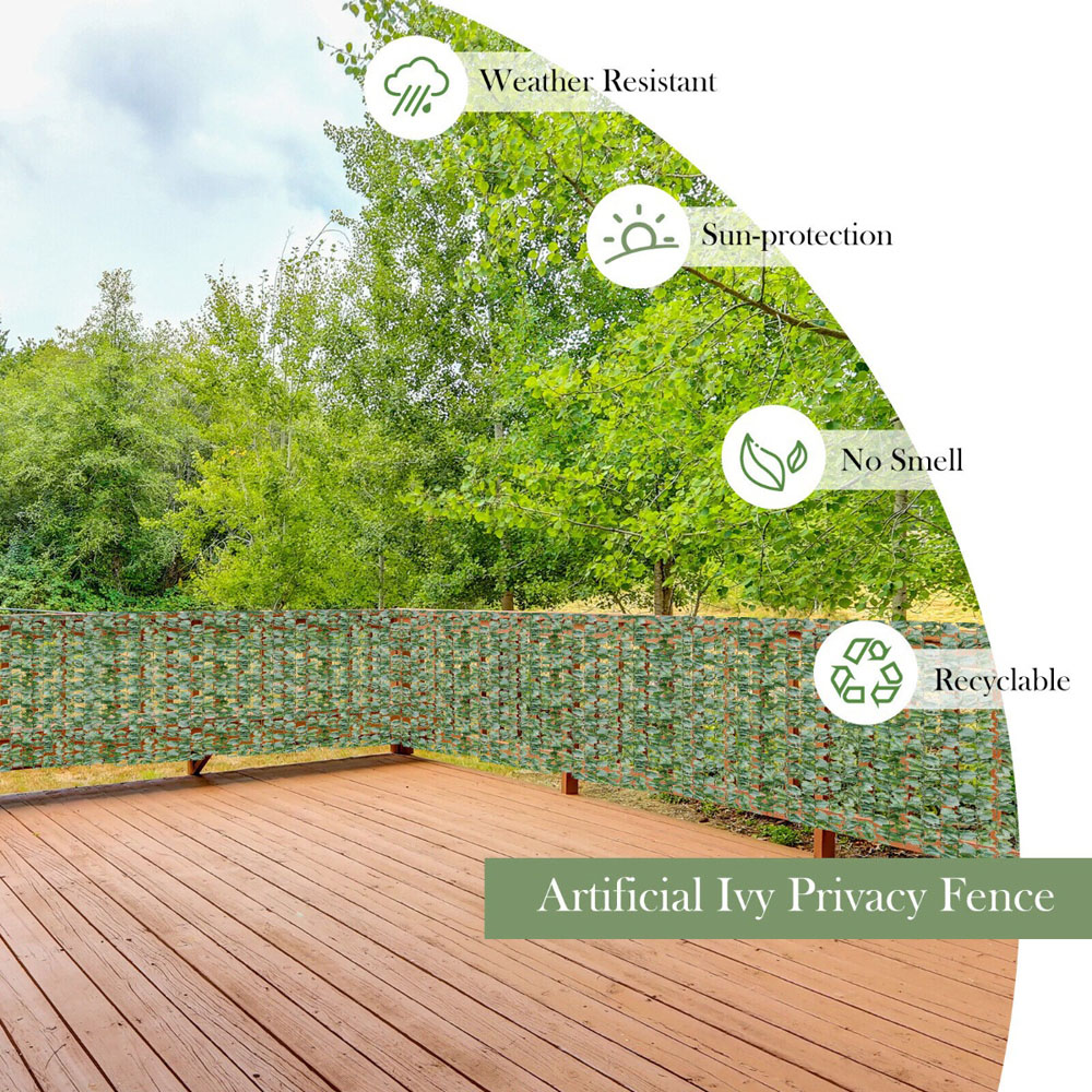Costway Artificial Ivy Privacy Fence Image 8