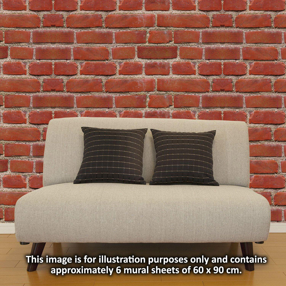 Walplus Flexiplus Vintage Brick Mural Sticker Image 5