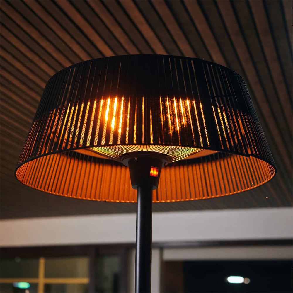 Jack Stonehouse Caldo Black Freestanding Lamp Halogen Patio Heater 2000W Image 5