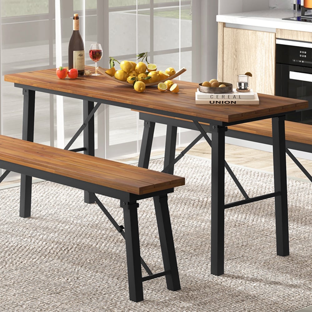 Costway 4 Seater Outdoor Foldable Dining Table Image 1