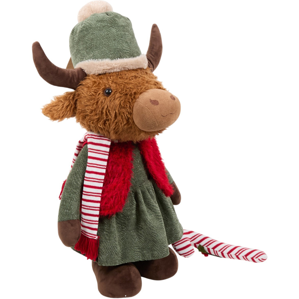 Festive Extendable Highland Cow Decoration Image 3