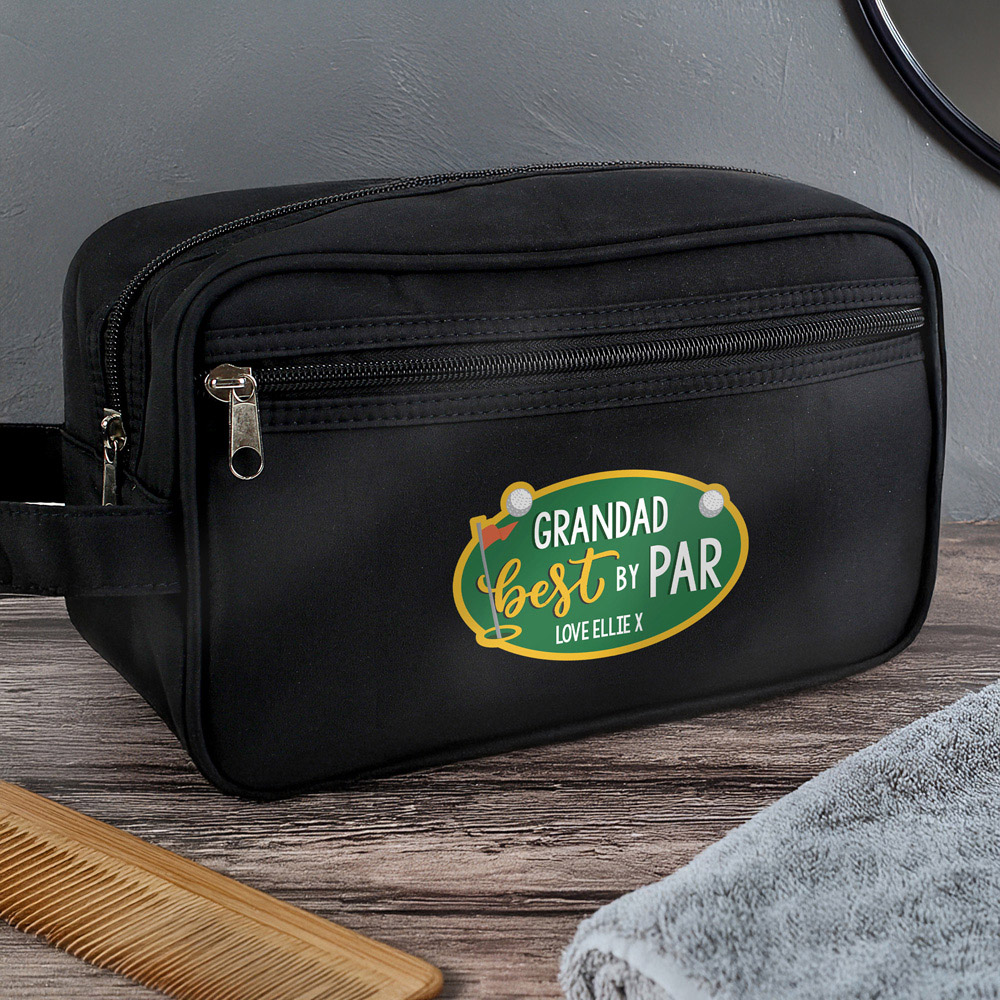 Personalised Memento Company Personalised Best By Par Wash Bag Image 2