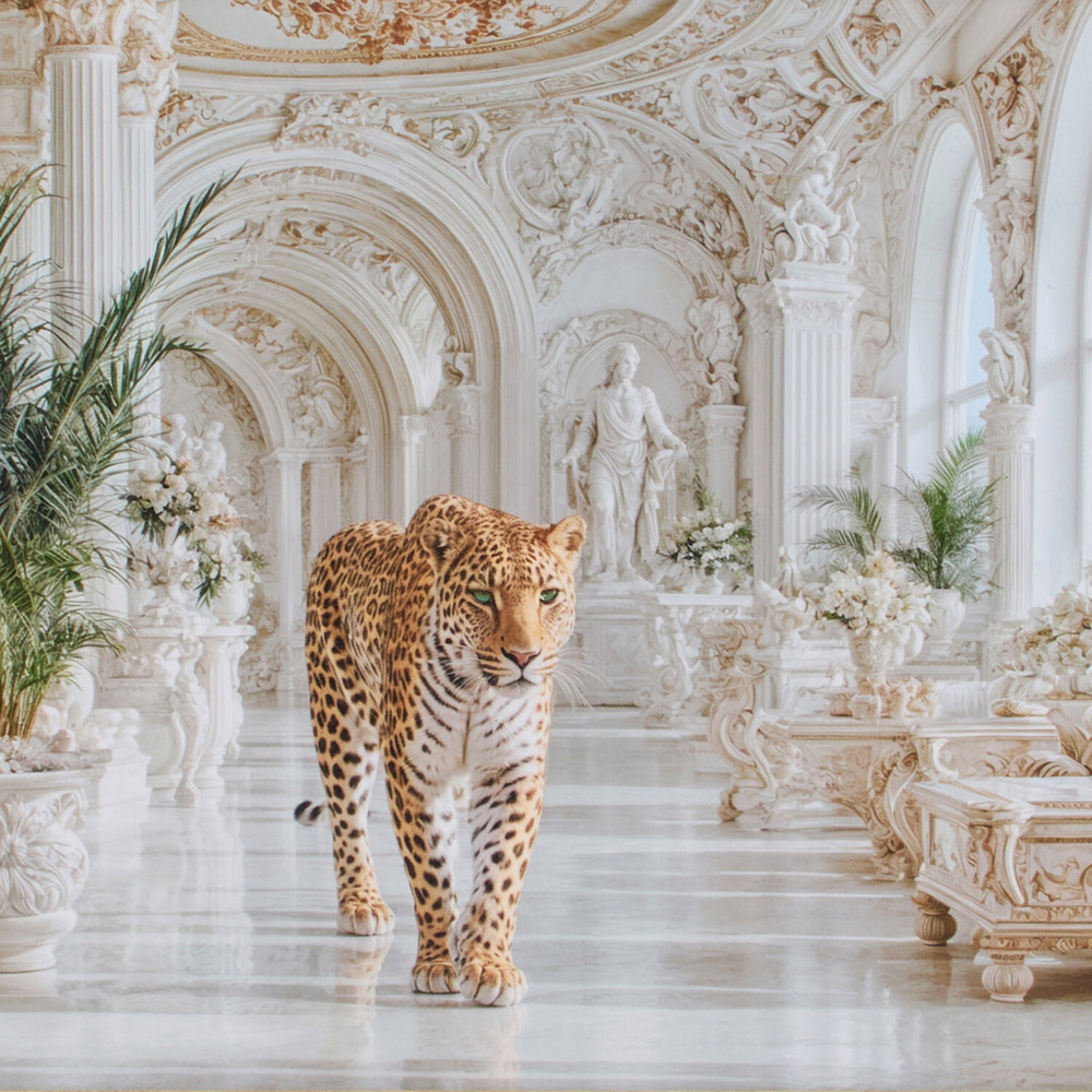 Walking Leopard Framed Print Image 2