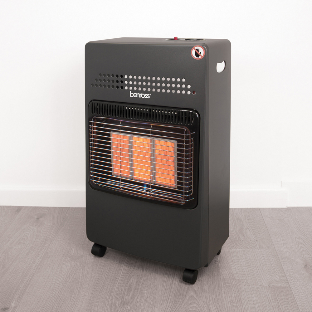 Benross Black Gas Cabinet Heater with Reg and Pipe 4100W Image 2