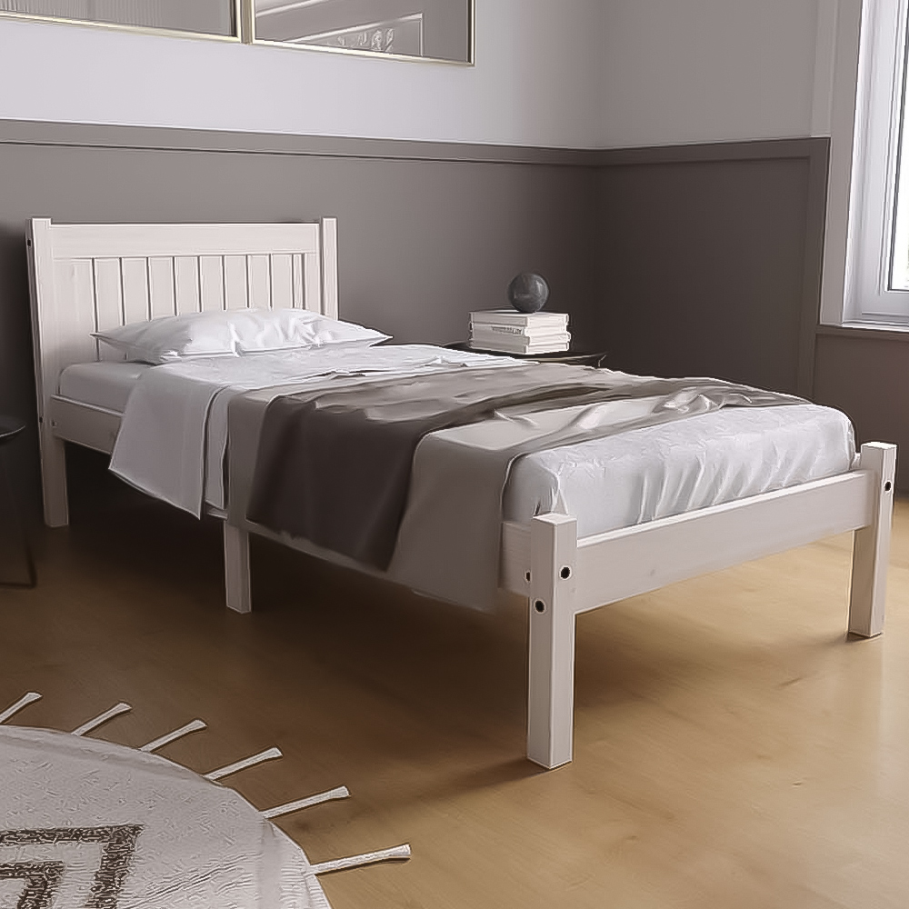 Rio Single White Bed Image 1