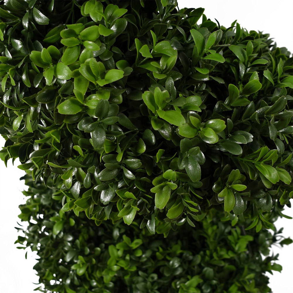 Leaf Buxus Spiral Boxwood Artificial Tree in Pot 4ft 2 Pack Image 2