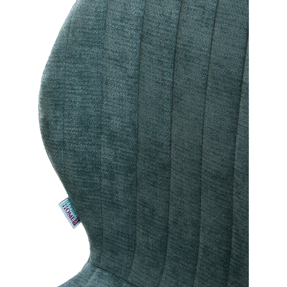 Living and Home Set of 4 Green Fabric High Back Dining Chair Image 5
