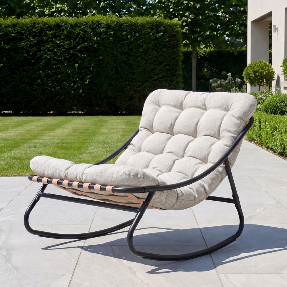 Artemis Home Solace White Outdoor Rocking Chair Image 2