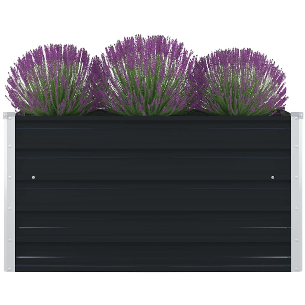 vidaXL Anthracite Galvanised Steel Raised Garden Bed 45 x 100 x 100cm Image 2