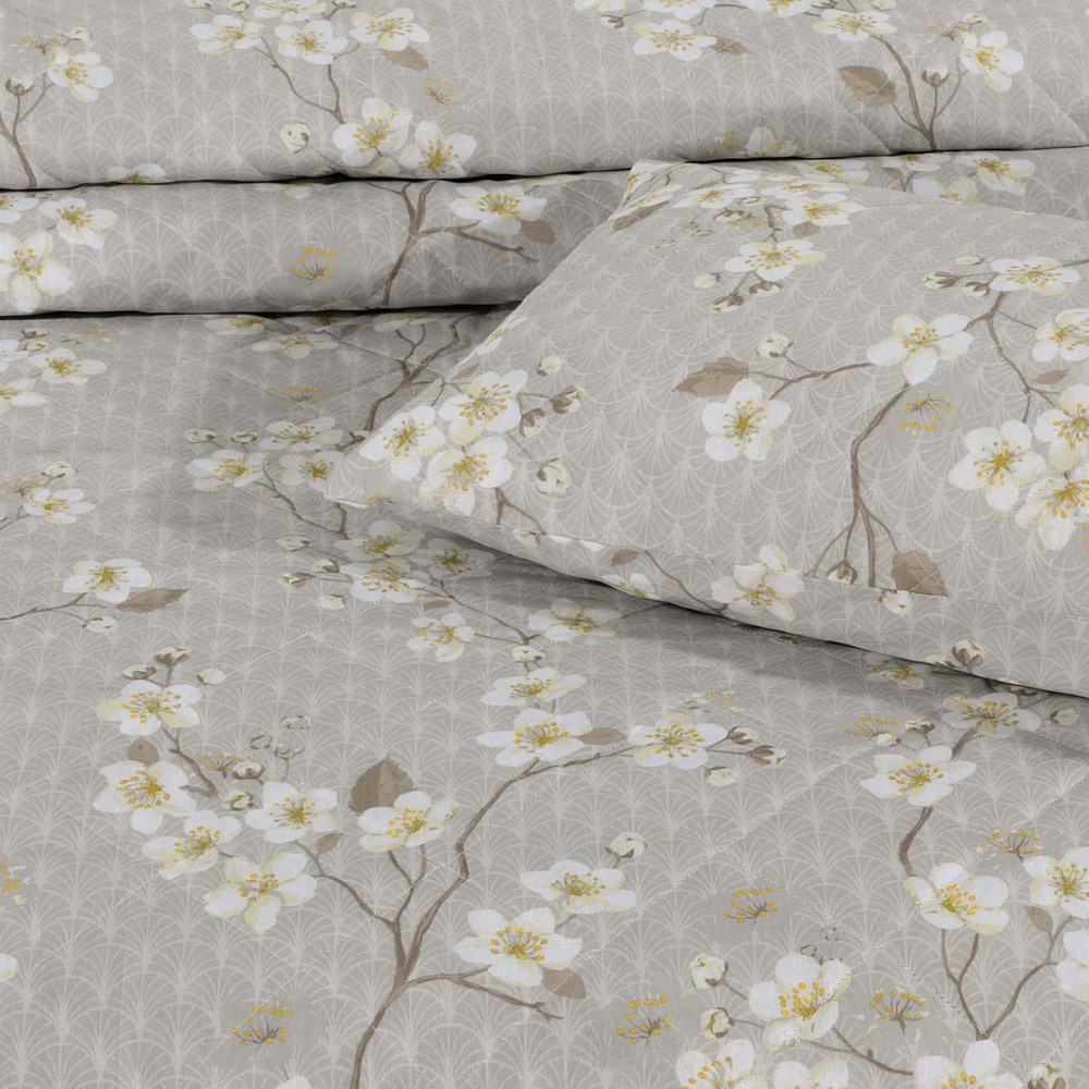 Velosso King Size Cherry Blossom Bedspread Set Image 2
