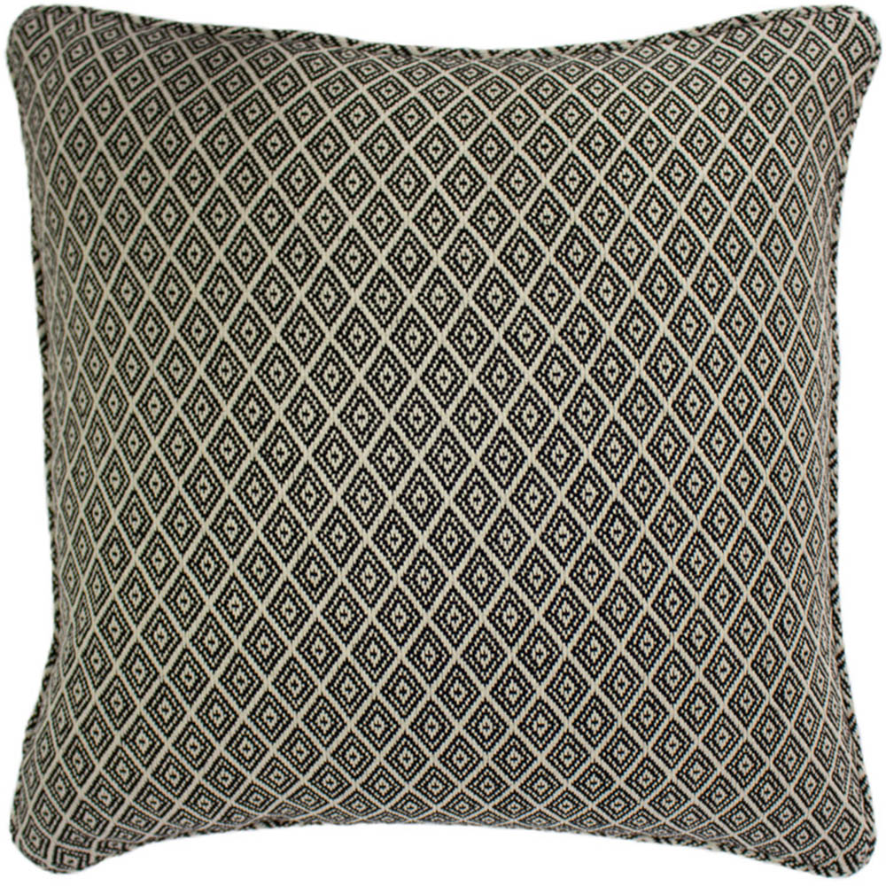 Paoletti Tangier Monochrome Square Woven Cushion Image 1