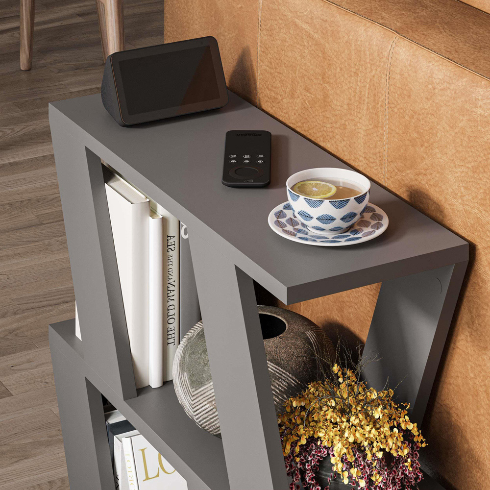 Decortie Lazena 2 Shelf Anthracite Side Table Image 3
