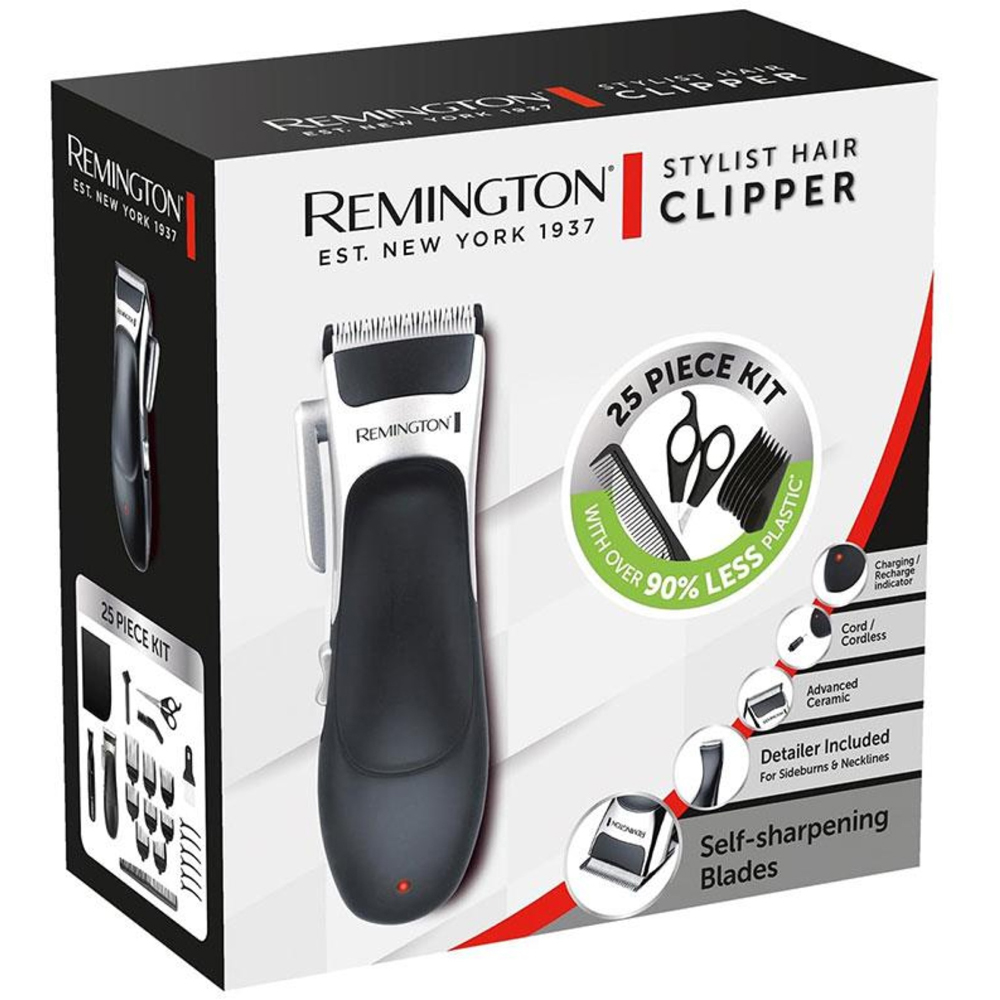 Remington Stylist Cordless Hair Clipper Set with Guards Image 2