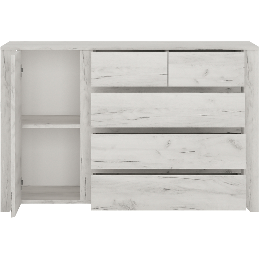 Florence Angel Single Door 5 Drawer Chest of Drawers Image 4