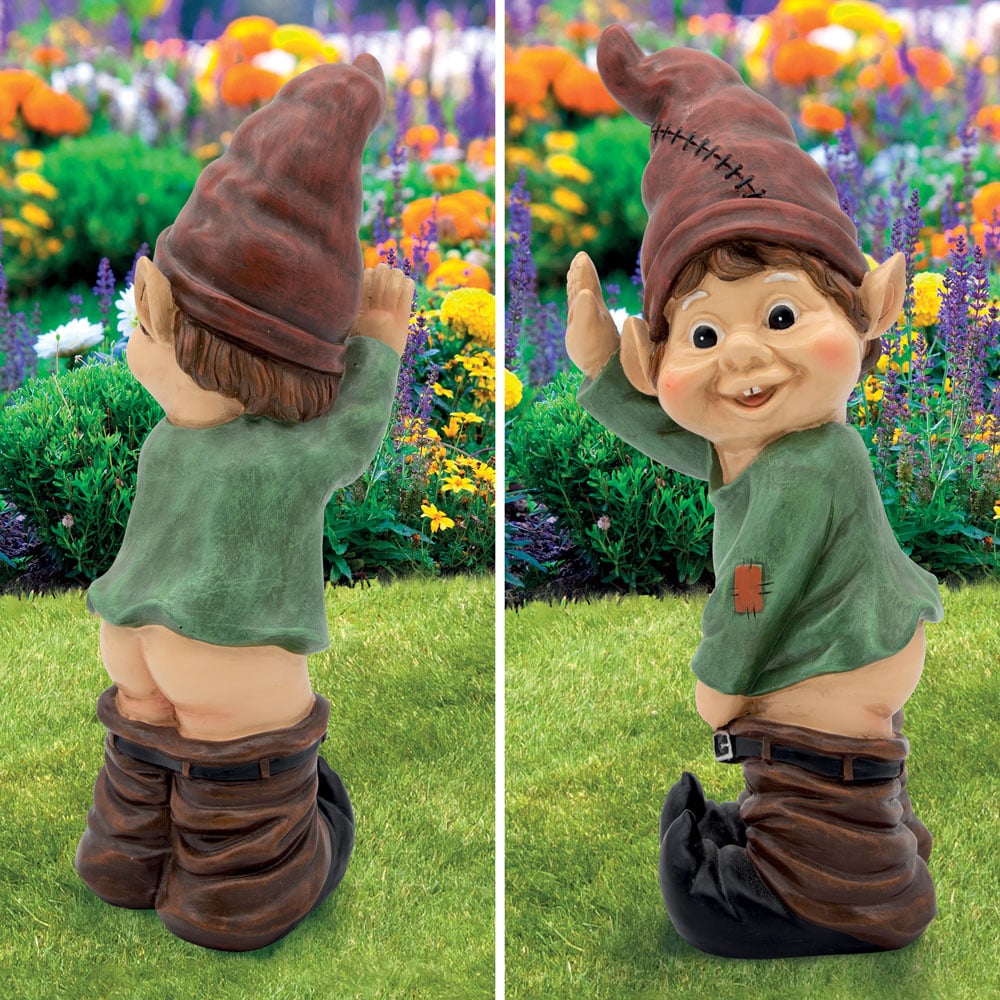 Gardenkraft Naughty Garden Gnome Decoration 34cm Image 7