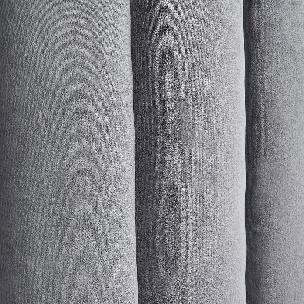 Home Treats Small Double Velvet Winged Headboard Ottoman Storage Bed Frame with Mattress Image 8