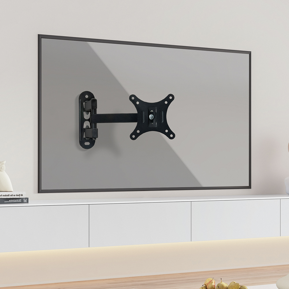 Living and Home 10-26 inch Black Metal TV Wall Bracket Image 2