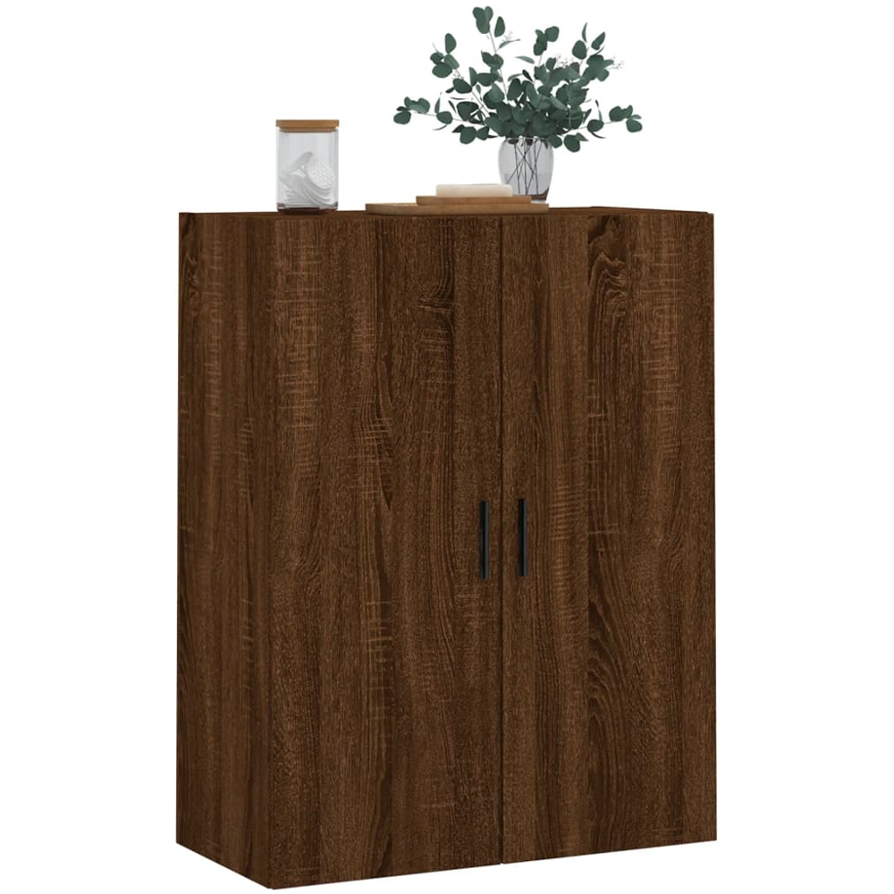 vidaXL 2 Door Brown Oak Wall Mounted Cabinet Image 3