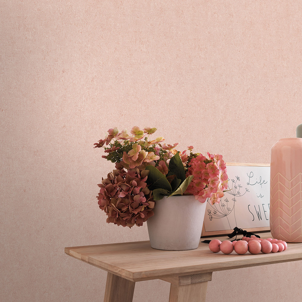 Erismann Dash Plain Coral Vinyl Wallpaper Image 4