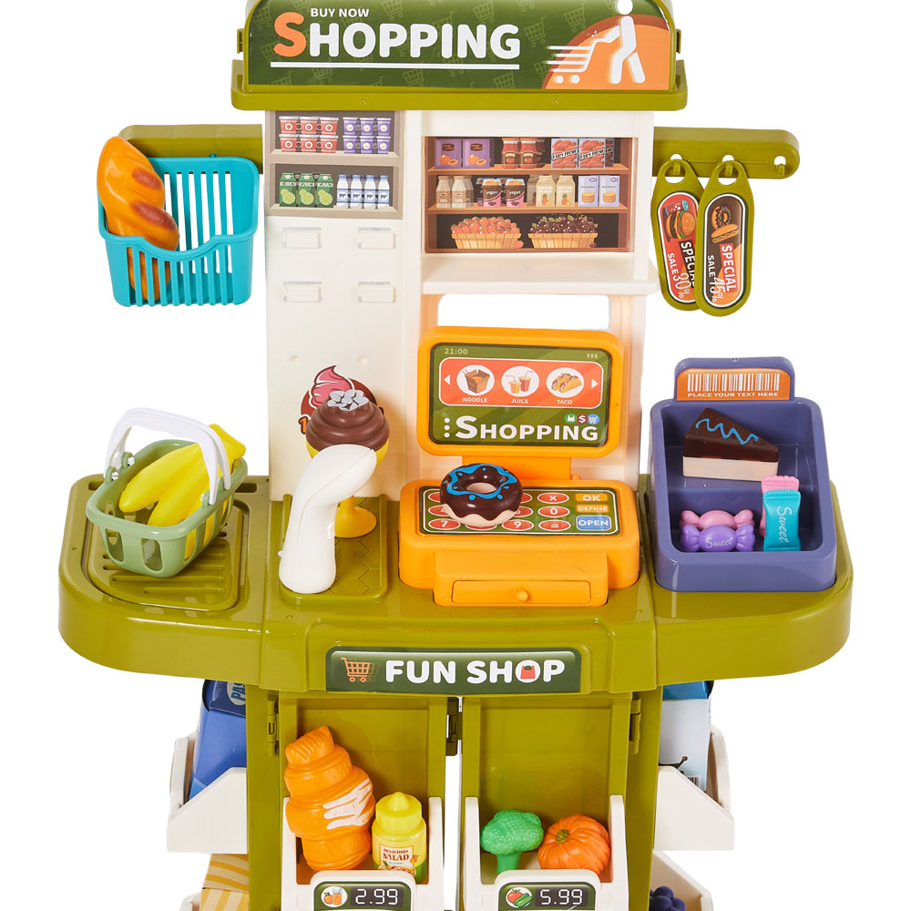 Tommy Toys 38 Piece Kids Gren Supermarket Shopping Pretend Play Set Image 4