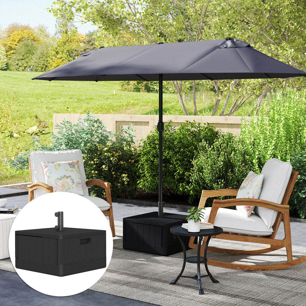 Outsunny Black Fillable Parasol Base Image 3