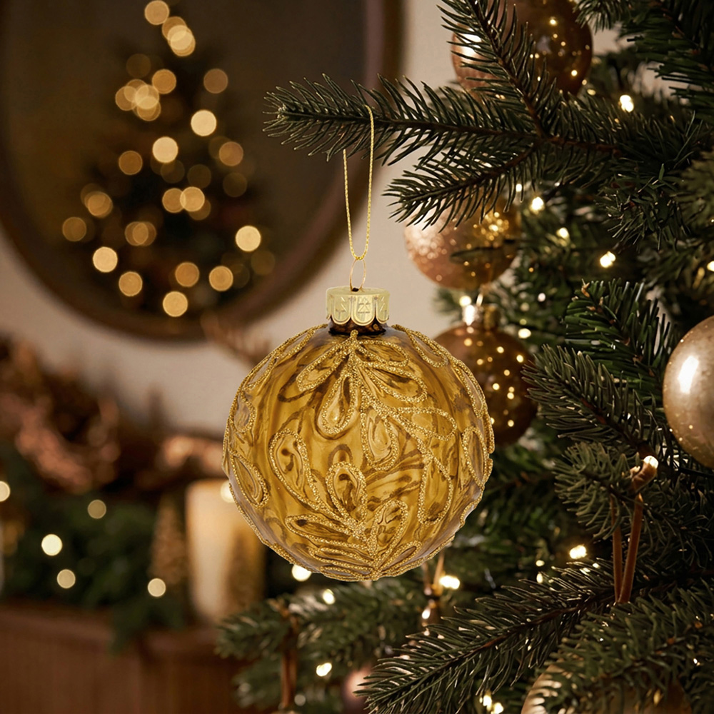 Opaque Glitter Bauble Image 2
