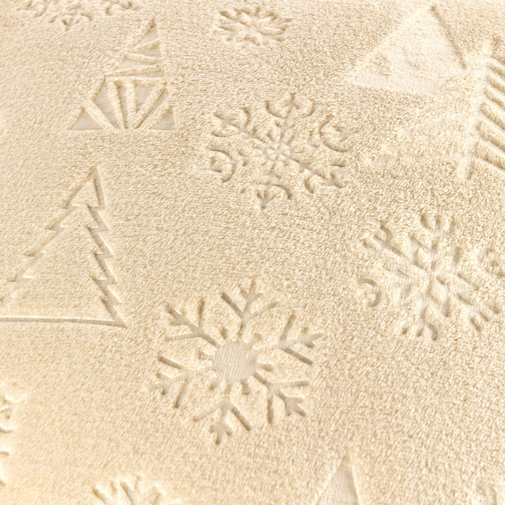 Furn Festive Time Embossed Natural Fleece Cushion 50 x 50cm Image 3