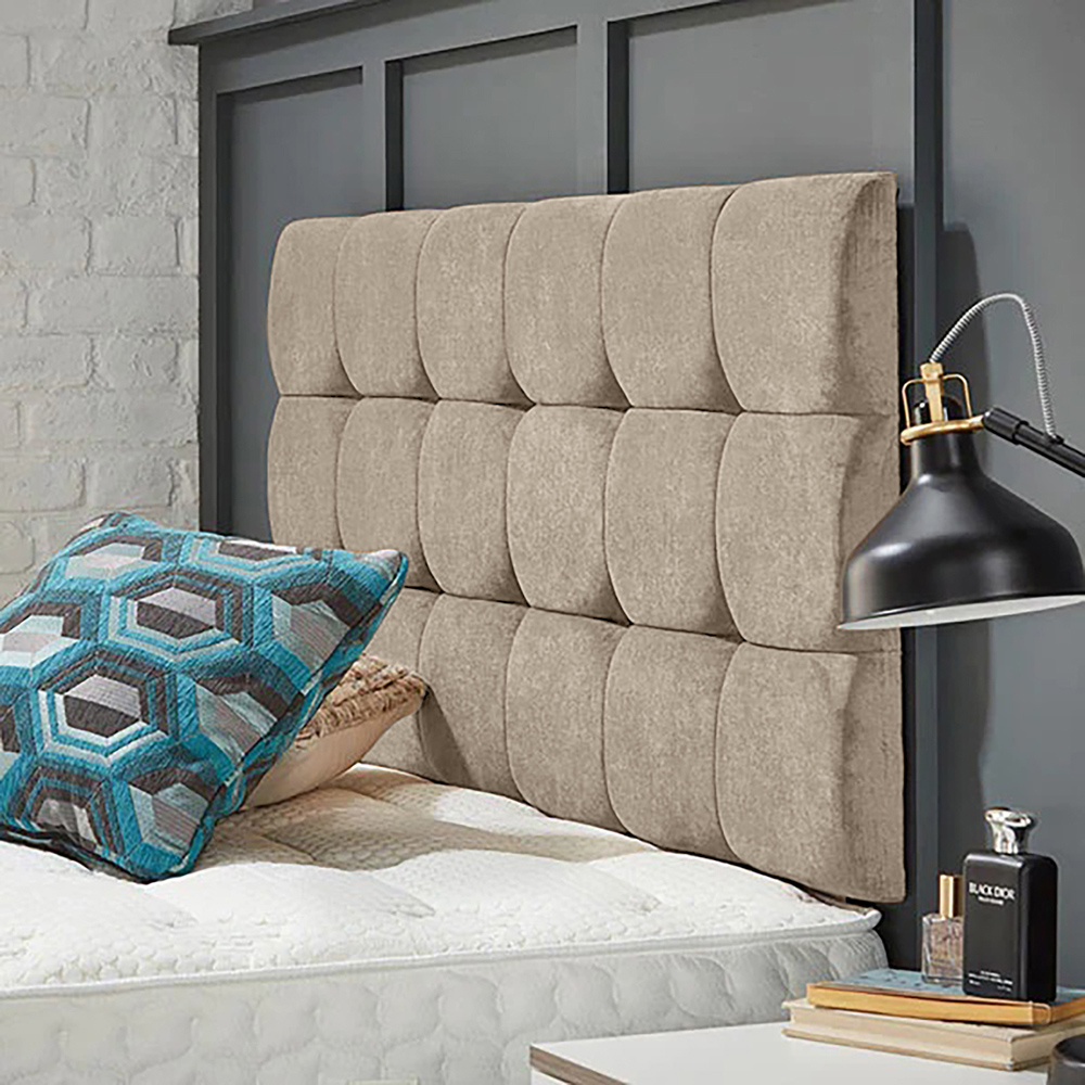 Eleganza Home Winston King Size Cream Naples Strutted Headboard Image 2