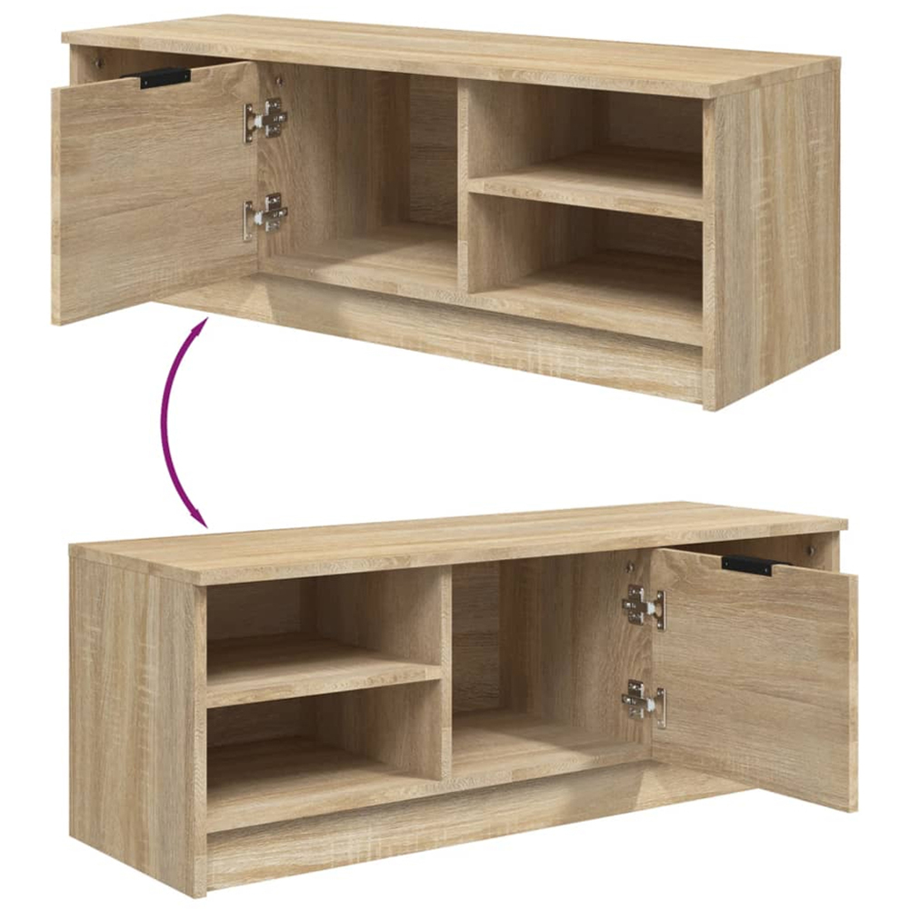 vidaXL Single Door 4 Shelf Sonoma Oak TV Cabinet Image 7