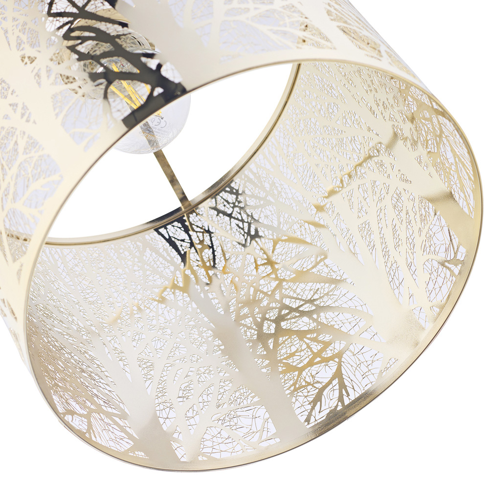Happy Homewares Brushed Gold Metal Forest Pendant Shade Image 5