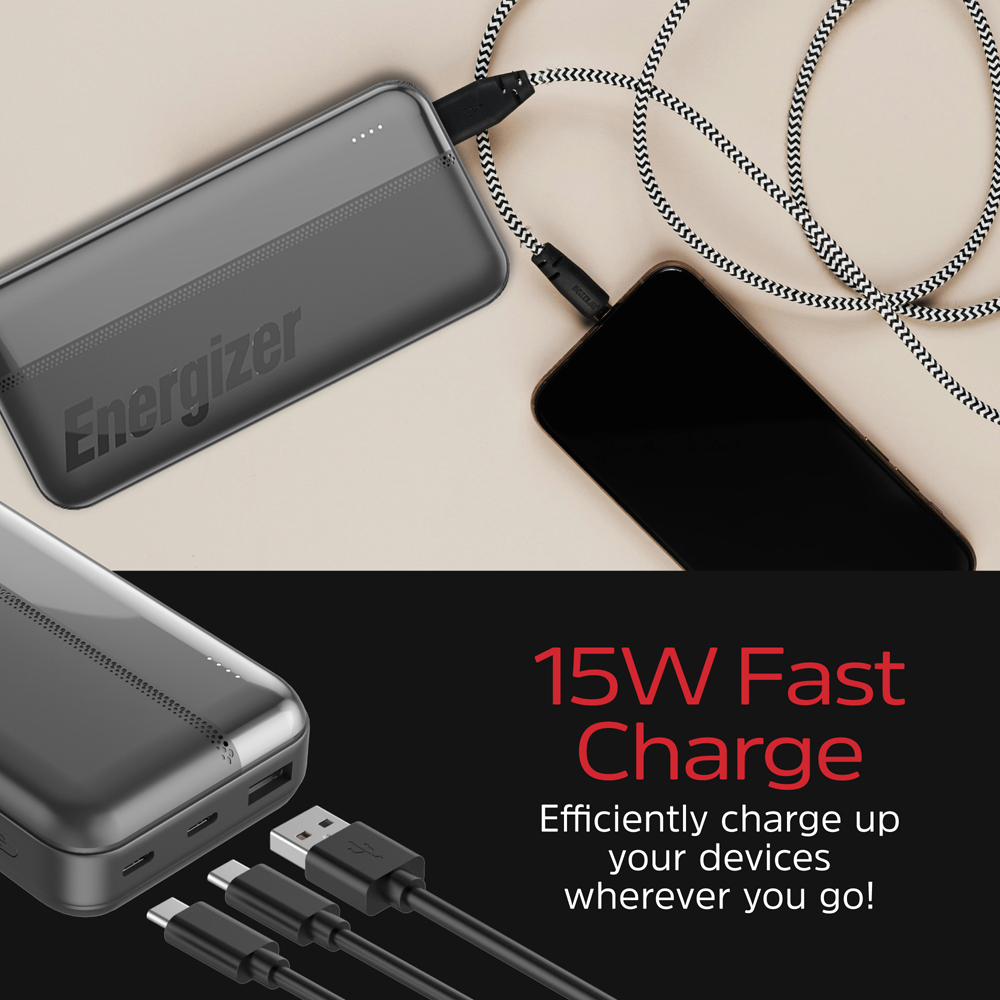 Energizer Black USB-C Power Bank 20000mAh Image 7