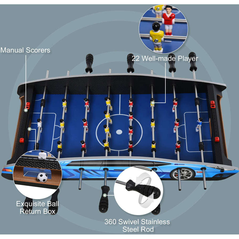 HOMCOM Portable Compact Indoor Competition Sized Foosball Table Image 6