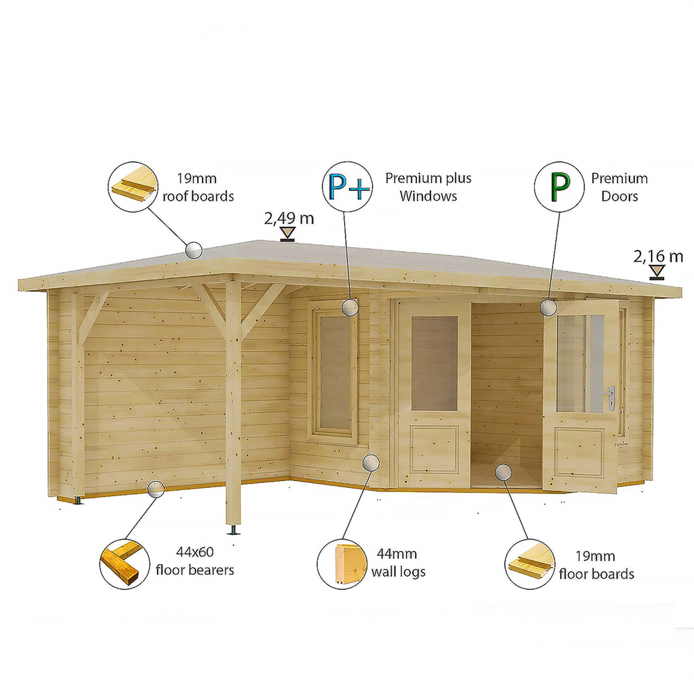 Shire Amarrillo 20 x 10ft Log Cabin Image 5