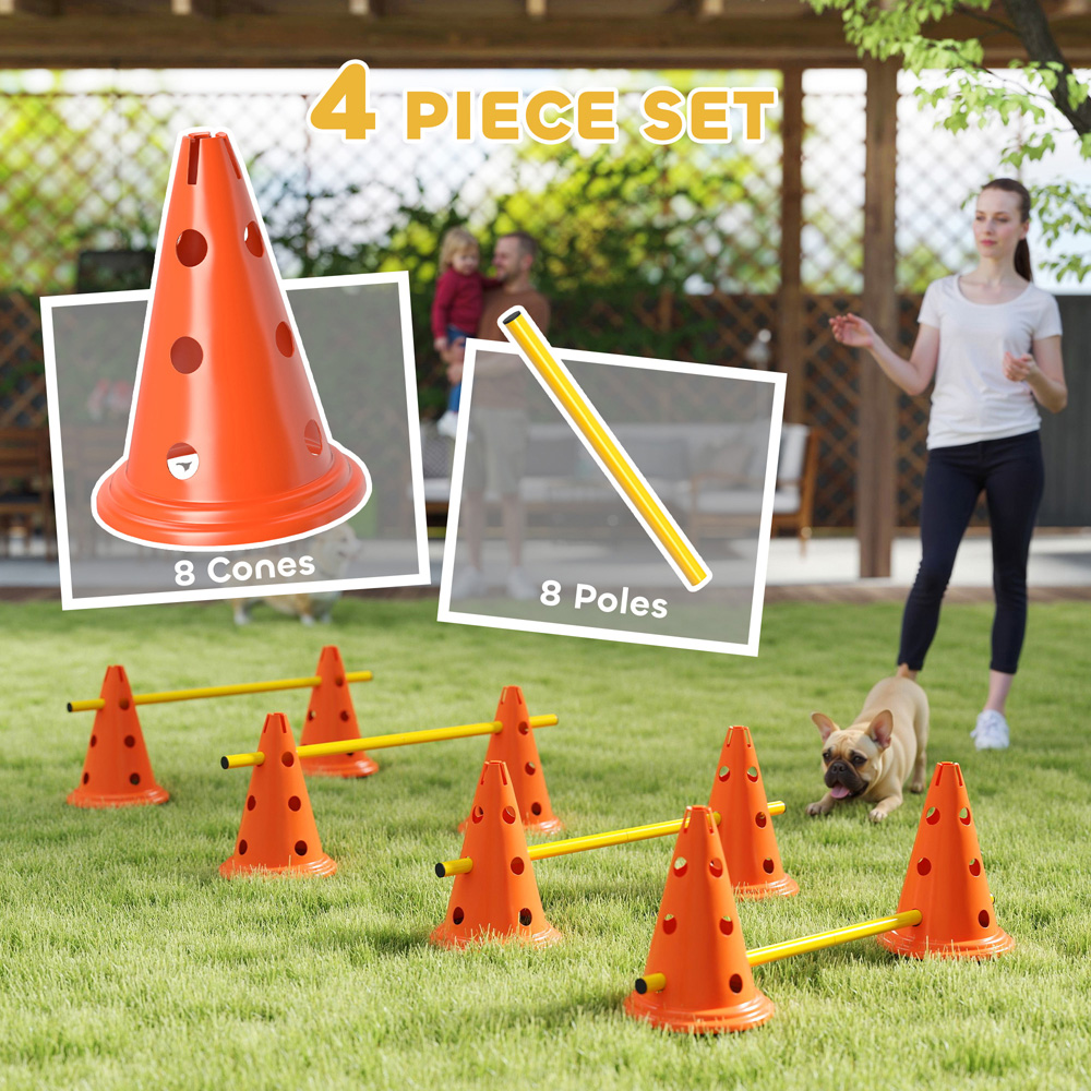 PawHut 4 Piece Height Adjustable Dog Agility Equipment Set Image 8