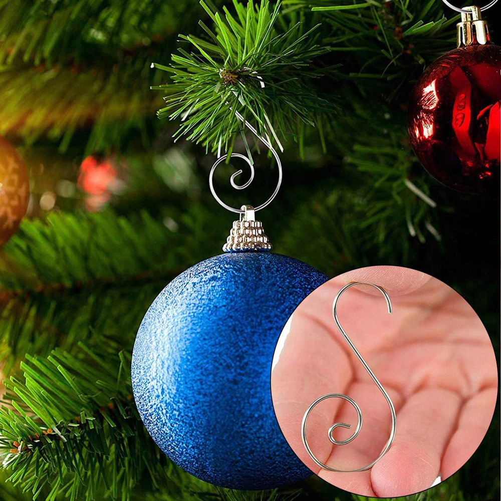 Shatchi Silver Swirl Tree Decoration Hooks 40 Pack Image 2